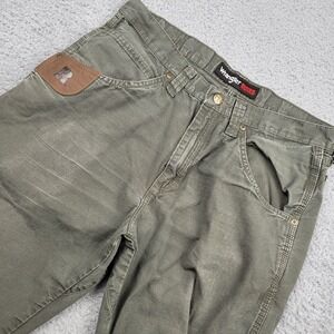 Wrangler Riggs Workwear Men's Olive‎ Green Carpenter Pants Size 36x30